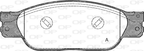 OPEN PARTS Комплект тормозных колодок, дисковый тормоз BPA0731.10